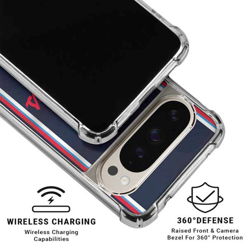 NBA Los Angeles Clippers Distressed Red Google Pixel 9/9 Pro Clear Case